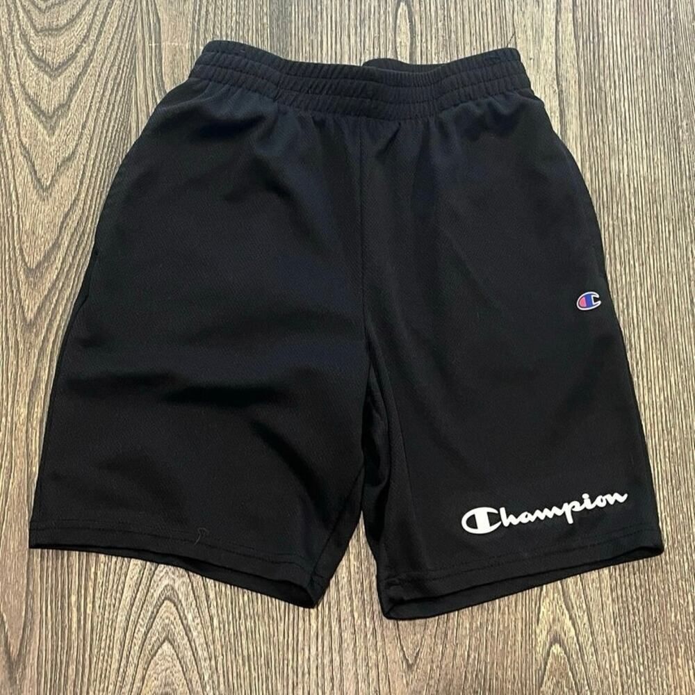 Champion Youth Boys Athleticwear Shorts Elastic Waist Pull-On Black Size 10/12